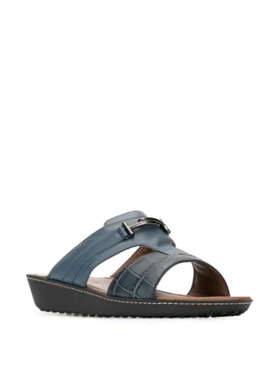 TOD'S SLIP-ON SANDALS - 蓝色