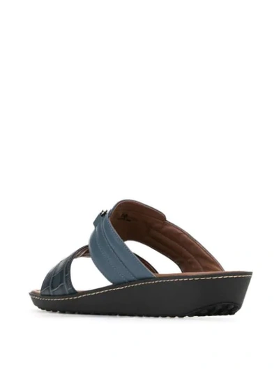 Shop Tod's Slip-on Sandals In Blue
