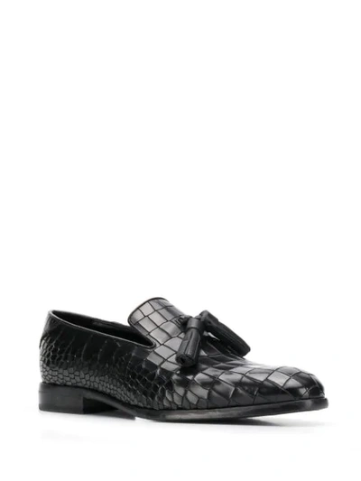 Shop Jimmy Choo Foxley Loafers In Black