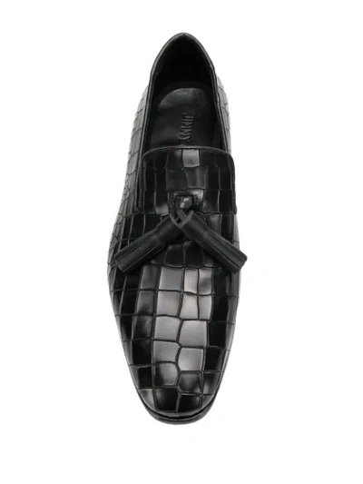 Shop Jimmy Choo Foxley Loafers In Black