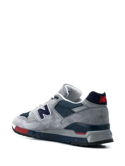 Shop New Balance Logo Patch Low Top Sneakers In Grey
