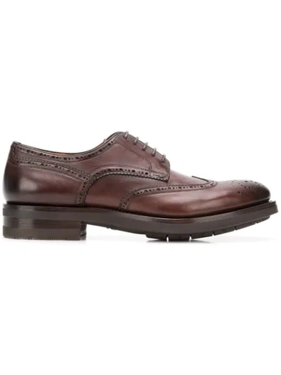 Shop Santoni Classic Brogues - Brown