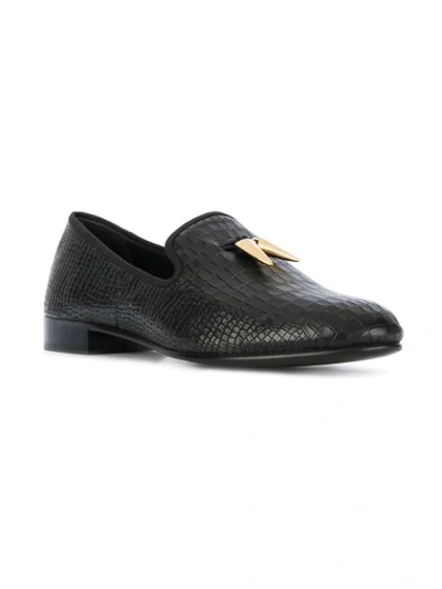 Shop Giuseppe Zanotti Spacey Slippers In Black