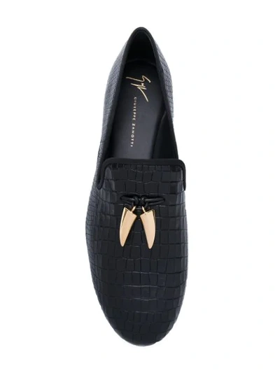 Shop Giuseppe Zanotti Spacey Slippers In Black