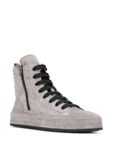 Shop Ann Demeulemeester Ankle Lace-up Sneakers In Grey