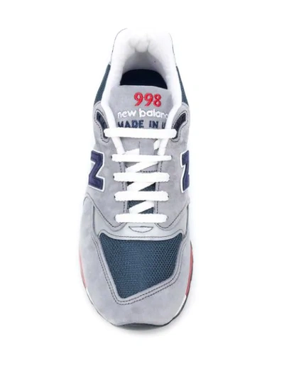 Shop New Balance Logo Patch Low Top Sneakers In Blue