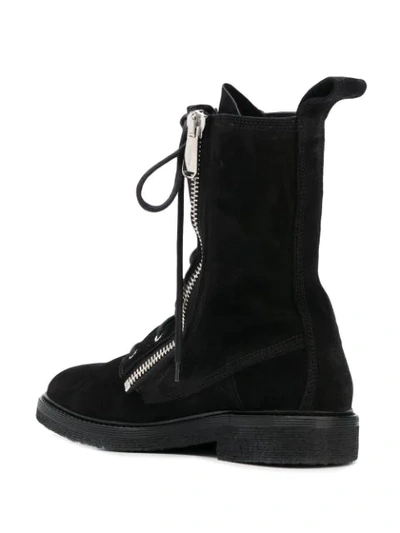 Shop Balmain Combat Ranger Ankle Boots In Black