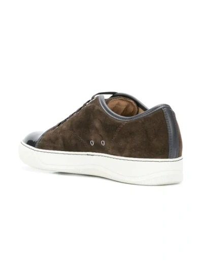 Shop Lanvin Toe-capped Sneakers - Brown