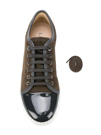 Shop Lanvin Toe-capped Sneakers - Brown