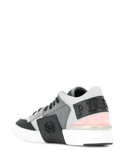 Shop Philipp Plein Logo Plaque Sneakers In Grey