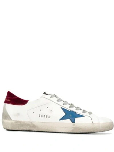 Shop Golden Goose Superstar Worn-effect Sneakers In White