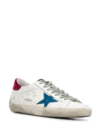 Shop Golden Goose Superstar Worn-effect Sneakers In White