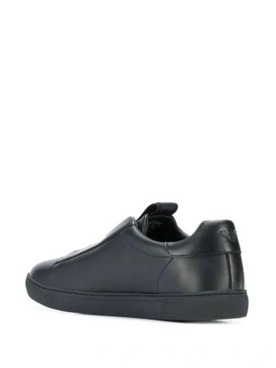 Shop Emporio Armani Slip-on Sneakers In Black