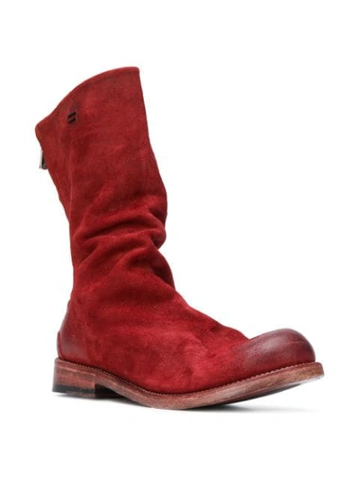 Shop The Last Conspiracy Rear Zipped Boots In Red