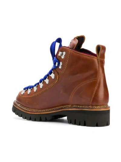 Shop Dsquared2 Lug Sole Hiking Boots In Brown