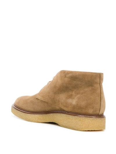 Shop Tod's Chunky Sole Desert Boots In Neutrals