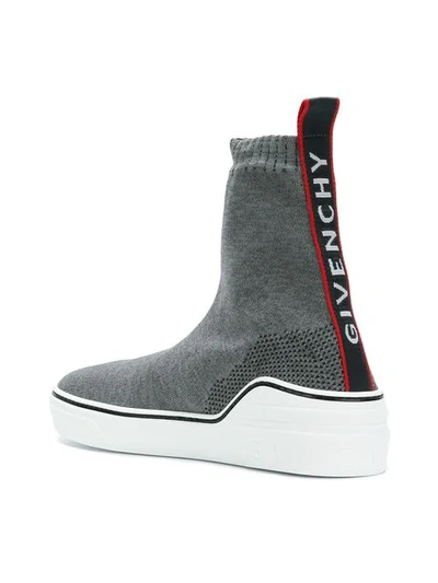Shop Givenchy Sock Style Sneakers In Grey
