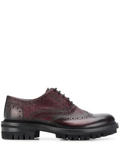 Shop Dsquared2 Tudor Brogues In Red