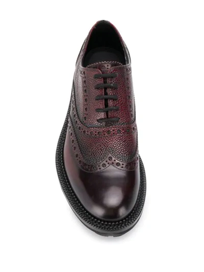 Shop Dsquared2 Tudor Brogues In Red