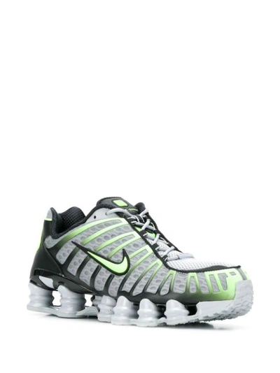 Nike Shox Mesh Panel Sneakers In Grey