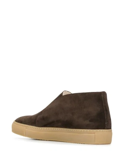 Shop Doucal's Suede Slip-on Sneakers In Brown
