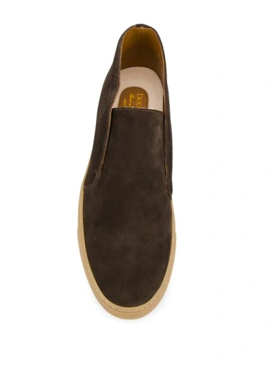 Shop Doucal's Suede Slip-on Sneakers In Brown