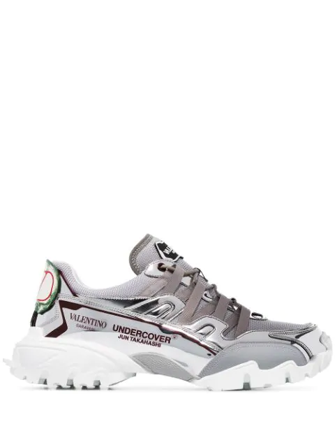 silver valentino shoes