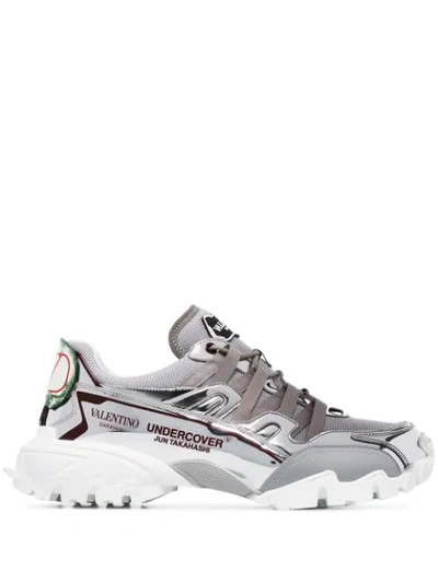 Shop Valentino X Undercover Climber Sneakers In Silver