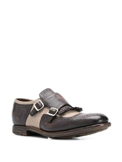 Shop Church's Double Monk Strap Shoes In Brown
