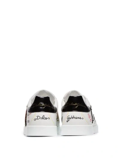 Shop Dolce & Gabbana Prince Graffiti Print Sneakers In White