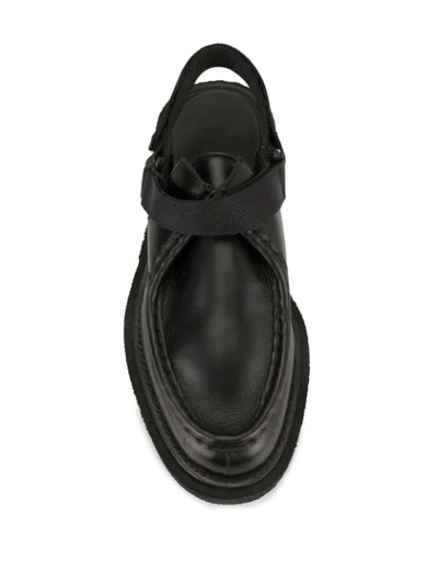 Shop Sacai Open Back Sandals In Black