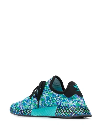 Shop Adidas Originals Deerupt Runner Sneakers In Blue