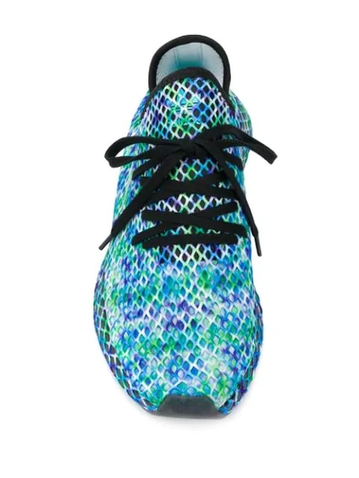 Shop Adidas Originals Deerupt Runner Sneakers In Blue