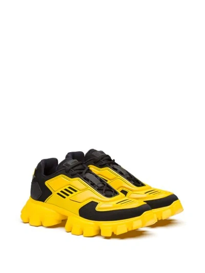 Shop Prada Cloudbust Thunder Sneakers In Yellow