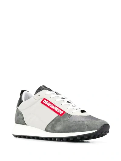 Shop Dsquared2 Lace Up Sneakers In Grey