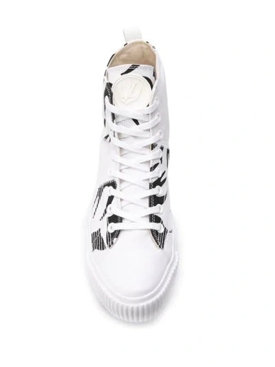 Shop Mcq By Alexander Mcqueen High-top-sneakers Mit Schwalben In White