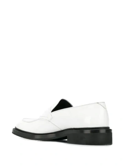 Shop Prada Penny Loafers In White