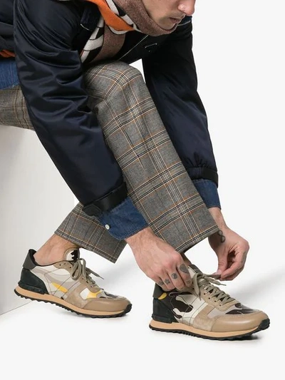 Valentino 'rockrunner' Sneakers In Neutrals