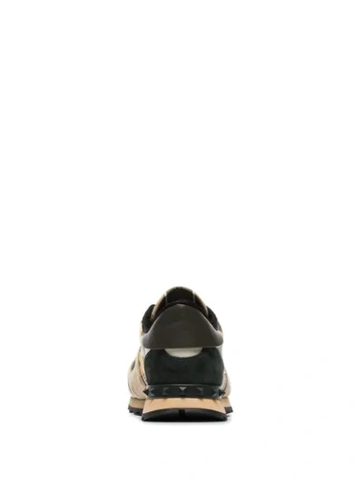 Shop Valentino Garavani Rockrunner Sneakers In Neutrals