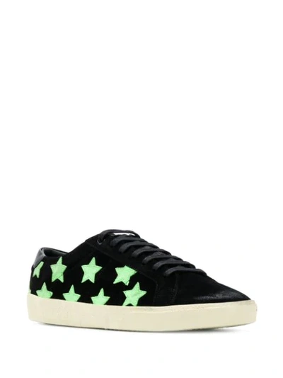 Shop Saint Laurent Court Classic Sl/06 Star Print Sneakers In Black