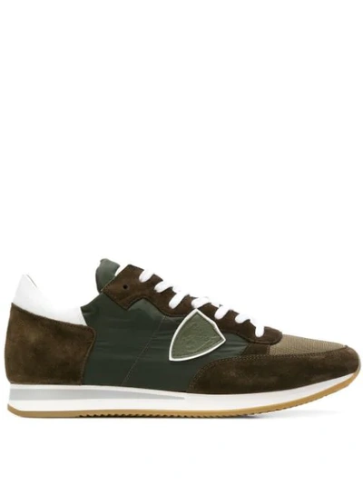 Shop Philippe Model Tropez Sneakers In Green