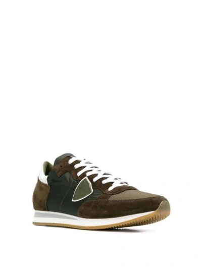 Shop Philippe Model Tropez Sneakers In Green