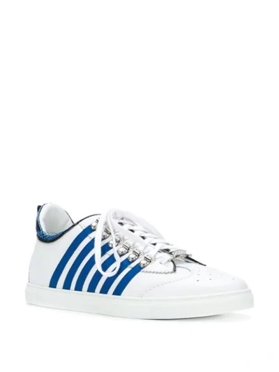 Shop Dsquared2 Tennis Side Stripe Sneakers In White