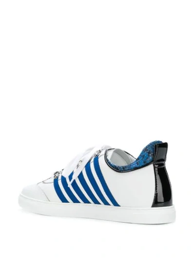 Shop Dsquared2 Tennis Side Stripe Sneakers In White