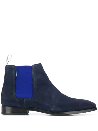 Shop Ps By Paul Smith Classic Chelsea Boots In Blue