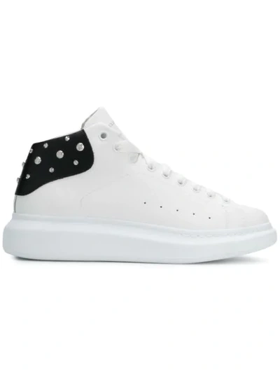 Shop Alexander Mcqueen Hi-top Stud Sneakers - White