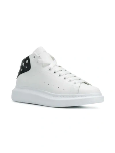 Shop Alexander Mcqueen Hi-top Stud Sneakers - White