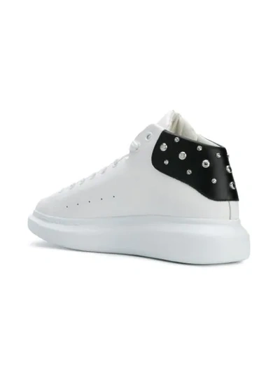 Shop Alexander Mcqueen Hi-top Stud Sneakers - White