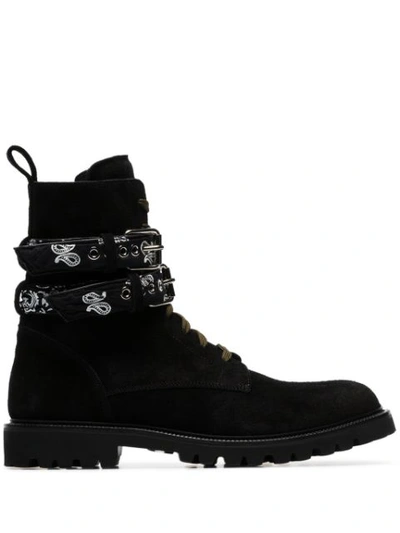 Shop Amiri Lace Up Boots In Black