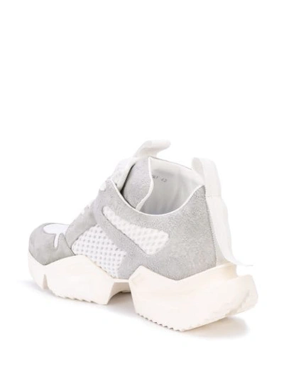 Ben Taverniti Unravel Project Unravel White Crust Low Sneakers In Grey